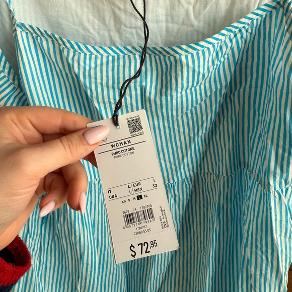 Women’s Piombo Striped Cotton Maxi Dress - Picture 2 of 3